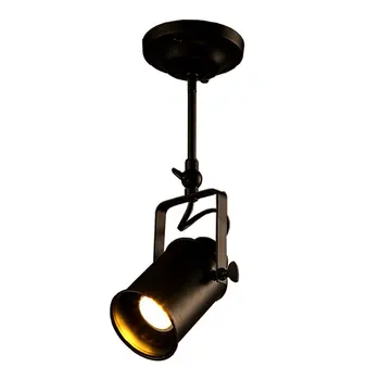 Ретро минимализъм LED E27 Тръба Построен Висящ лампа, Осветление в Кафе ресторант Висящи Лампи Железни орнаменти Окачен лампа